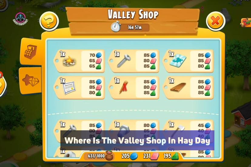 where is the valley shop in hay day